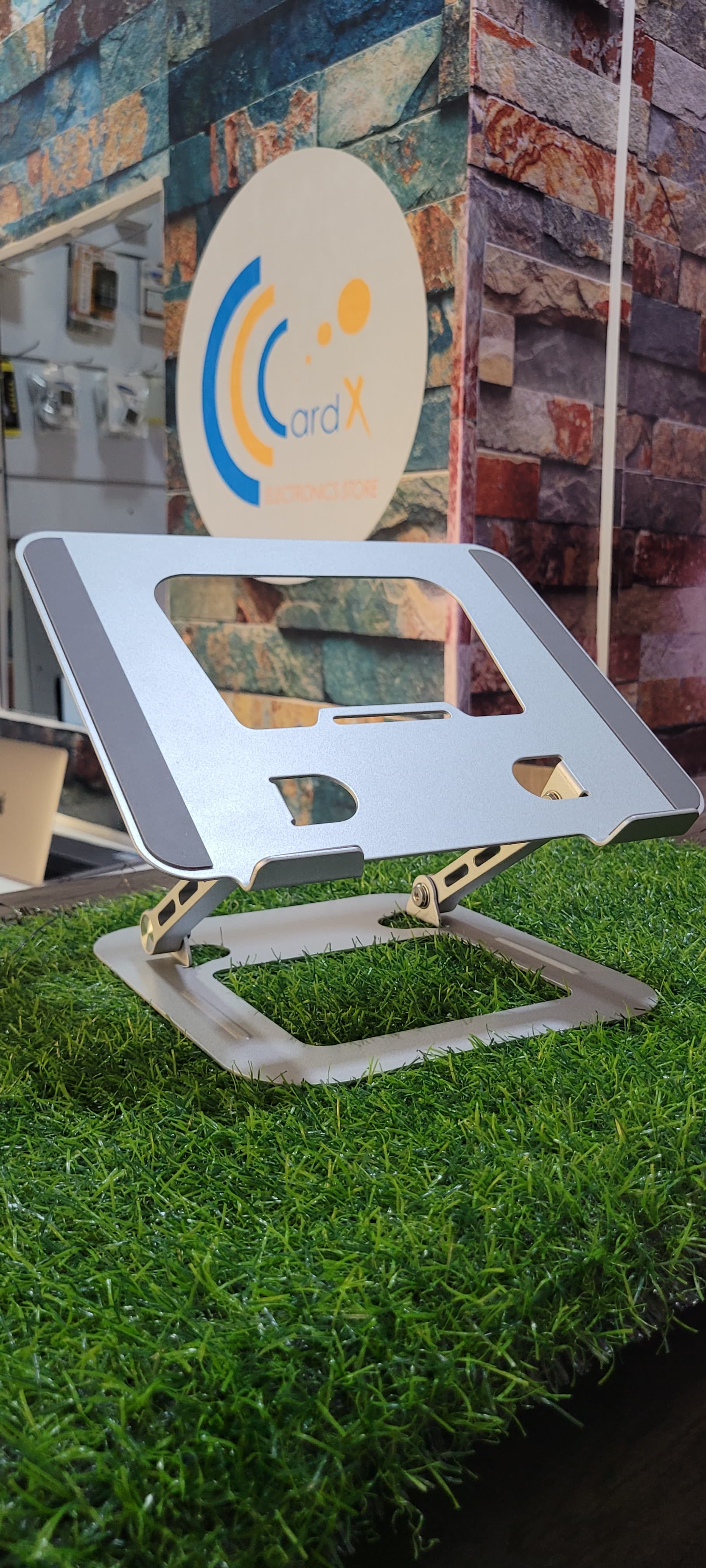 Adjustable Aluminum Metal Laptop Stand V5.1 (Folding Ergonomic Riser)